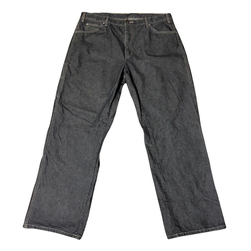 Dickies Jeans Mens 38x32 Black Denim Carpenter Utility Vintage Work Pants Baggy